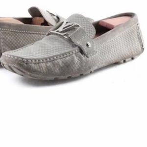 Louis Vuitton Mens Shoes Size 10 USA Suede L.V. 100% Authentic